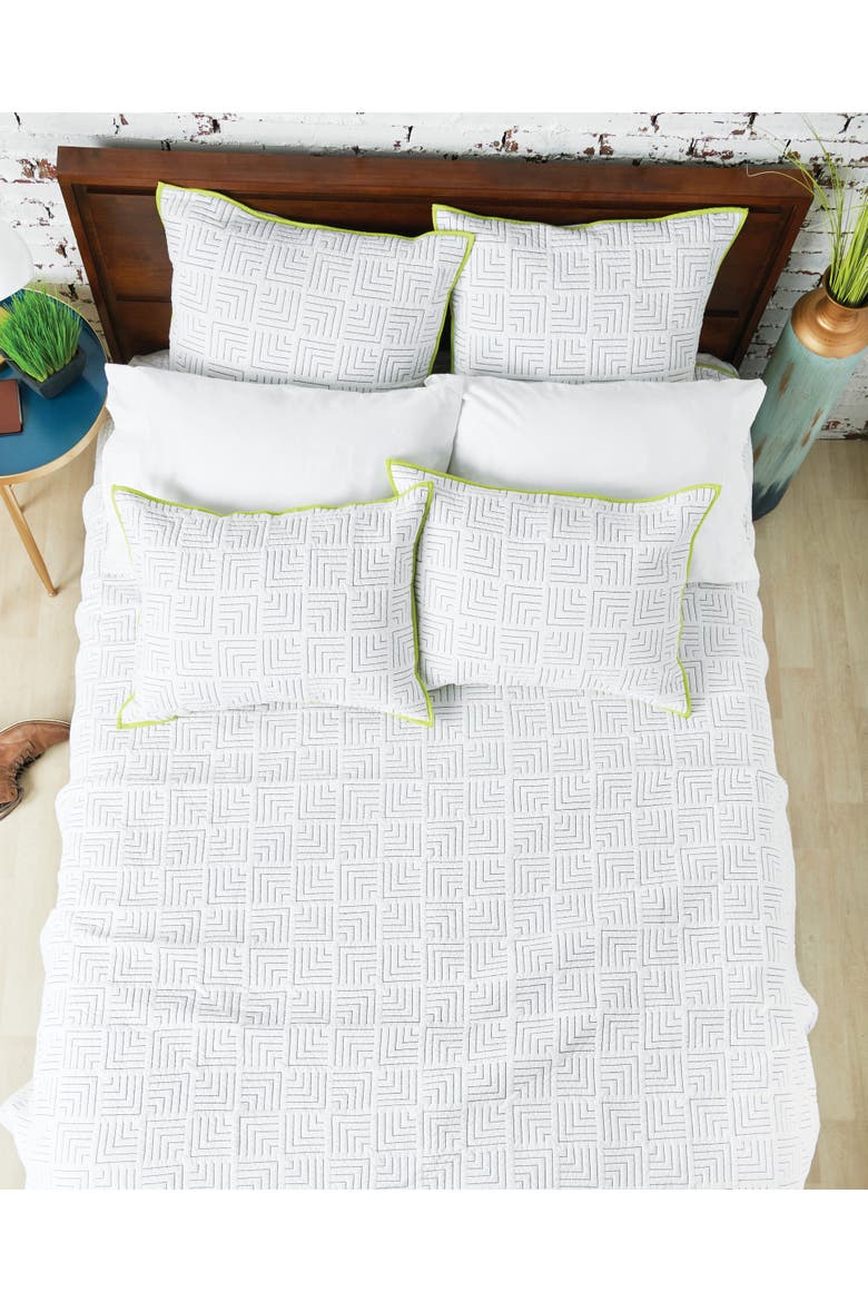 Spencer Cotton Standard Pillow Sham, Alternate, color, White