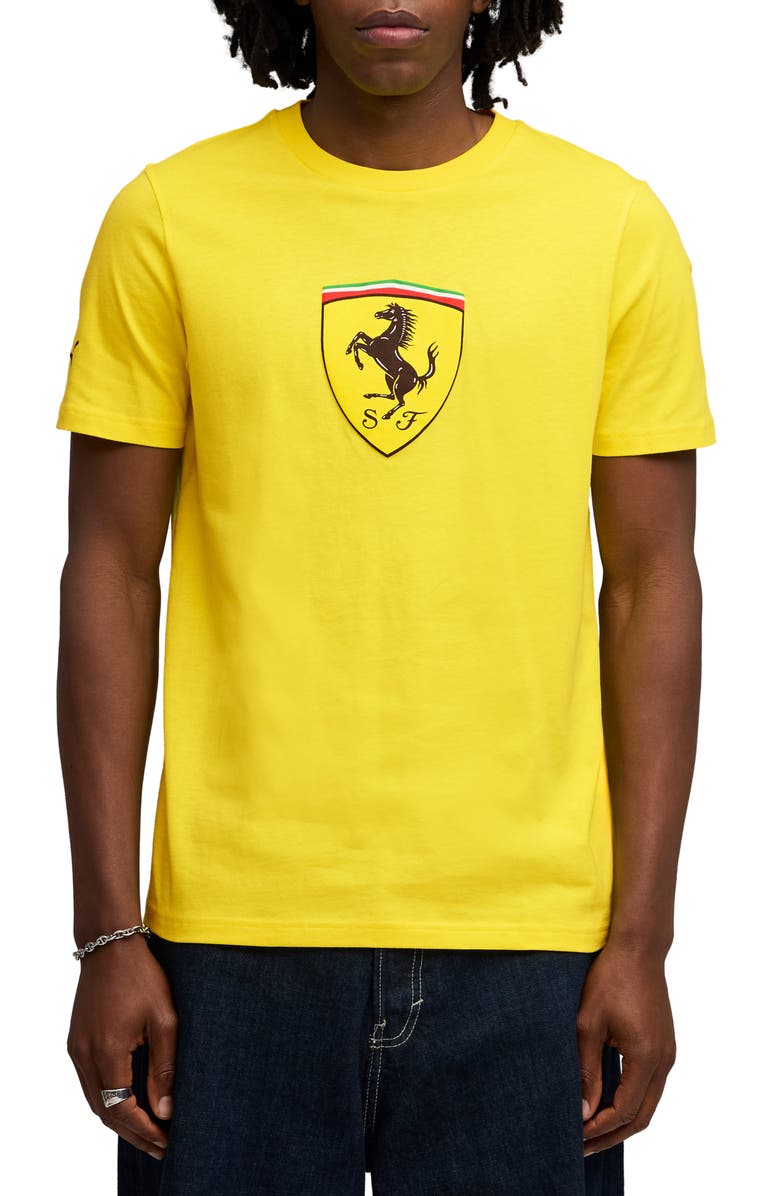 PUMA x Ferrari Sportswear Cotton Graphic T-Shirt, Main, color, Speed Yellow