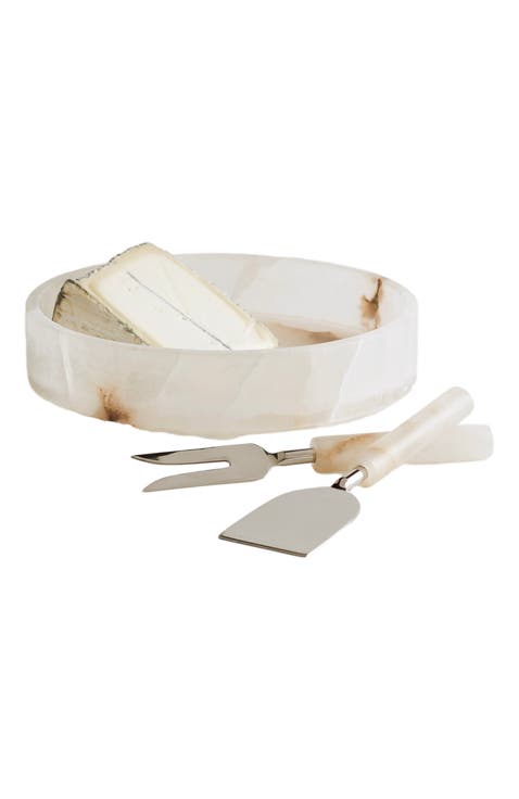 Santo Alabaster Cheese Tools - Set of 2