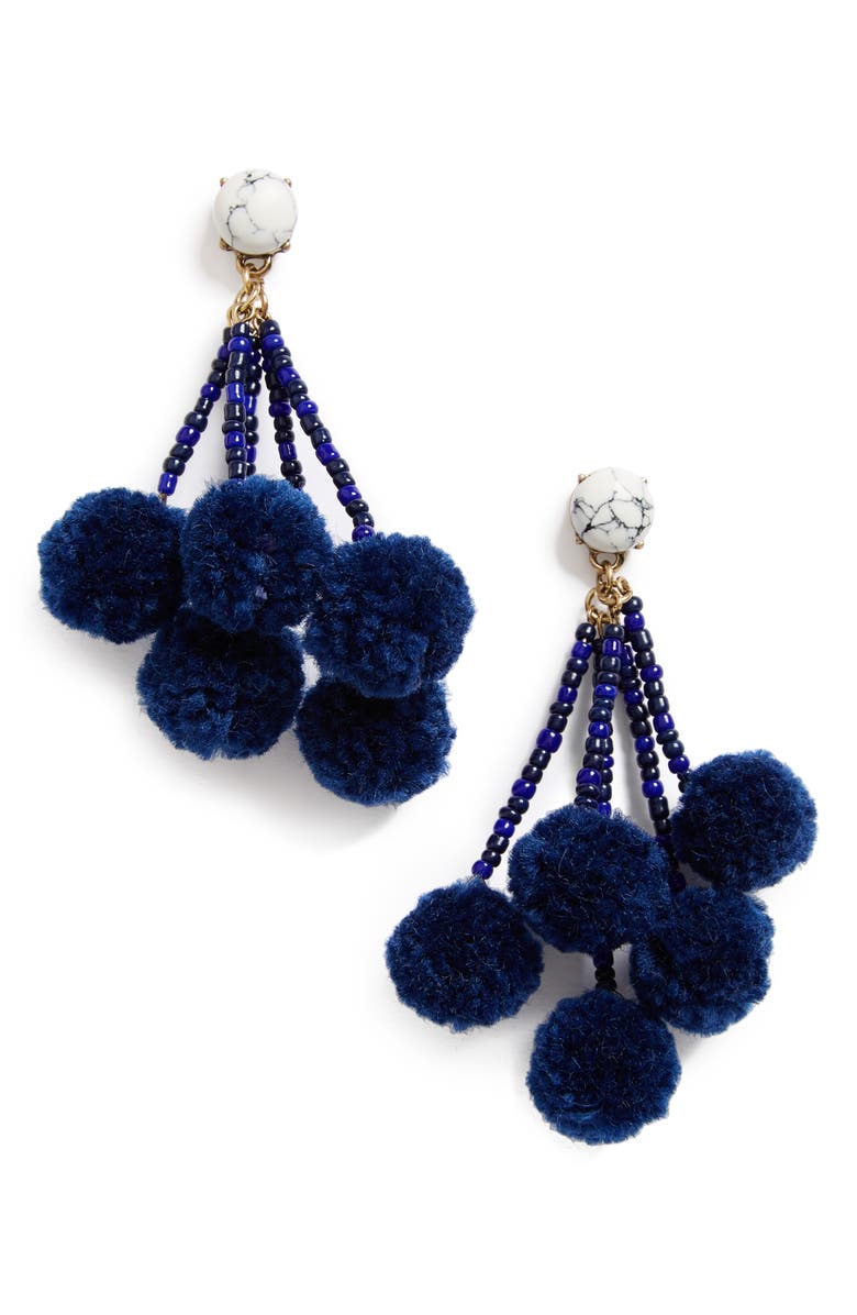 BaubleBar Caicos Pompom Drop Earrings, Main, color,