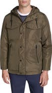 Kenneth Cole New York Hooded Utility Pocket Jacket
