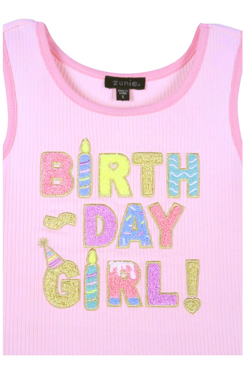 Kids' Birthday Girl Ombré Mesh Dress, Alternate, color, PINK MULTI