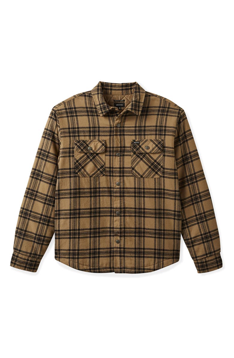 Brixton Bowery Quilted Flannel Shirt Jacket, Alternate, color, 