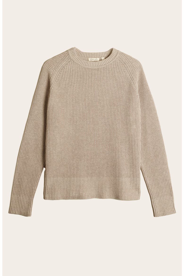 Romey Ribbed Crew, Alternate, color, Oat