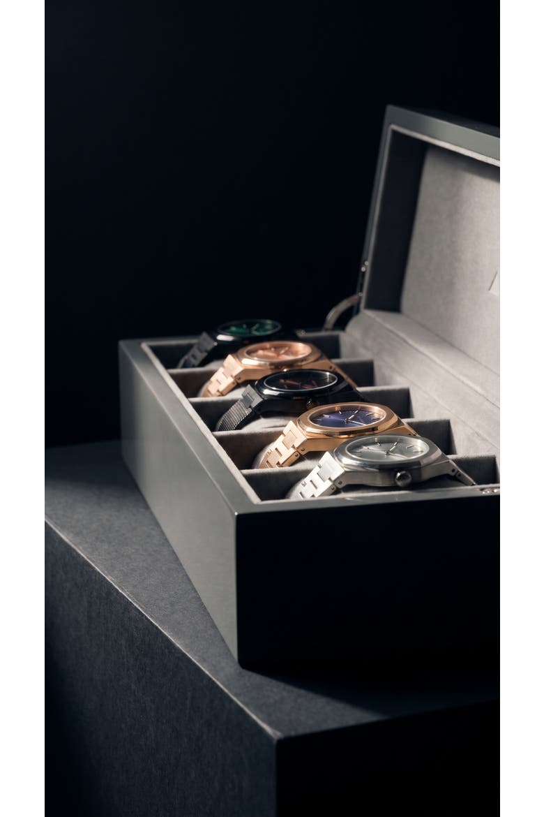 Elite Six Slot Collectors Watch Display Case, Alternate, color, Grey