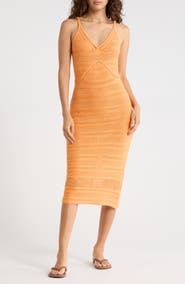 Madden Girl Pointelle Stitched Cami Midi Dress