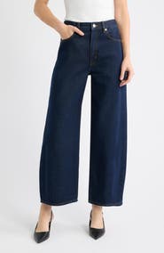 FRAME The Bow High Waist Crop Wide Leg Jeans
