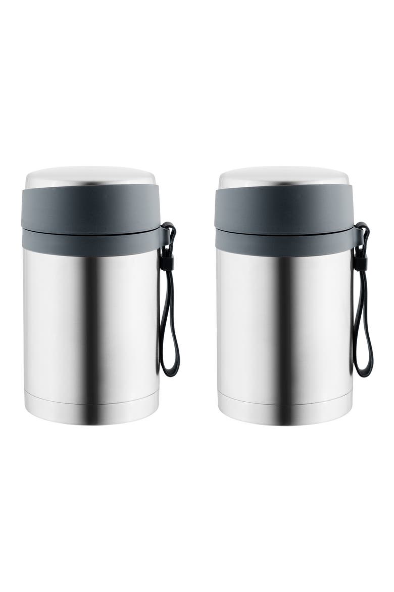 INTERNATIONAL Essentials 0.9 Quart Food Container - Set of 2, Main, color, BLACK