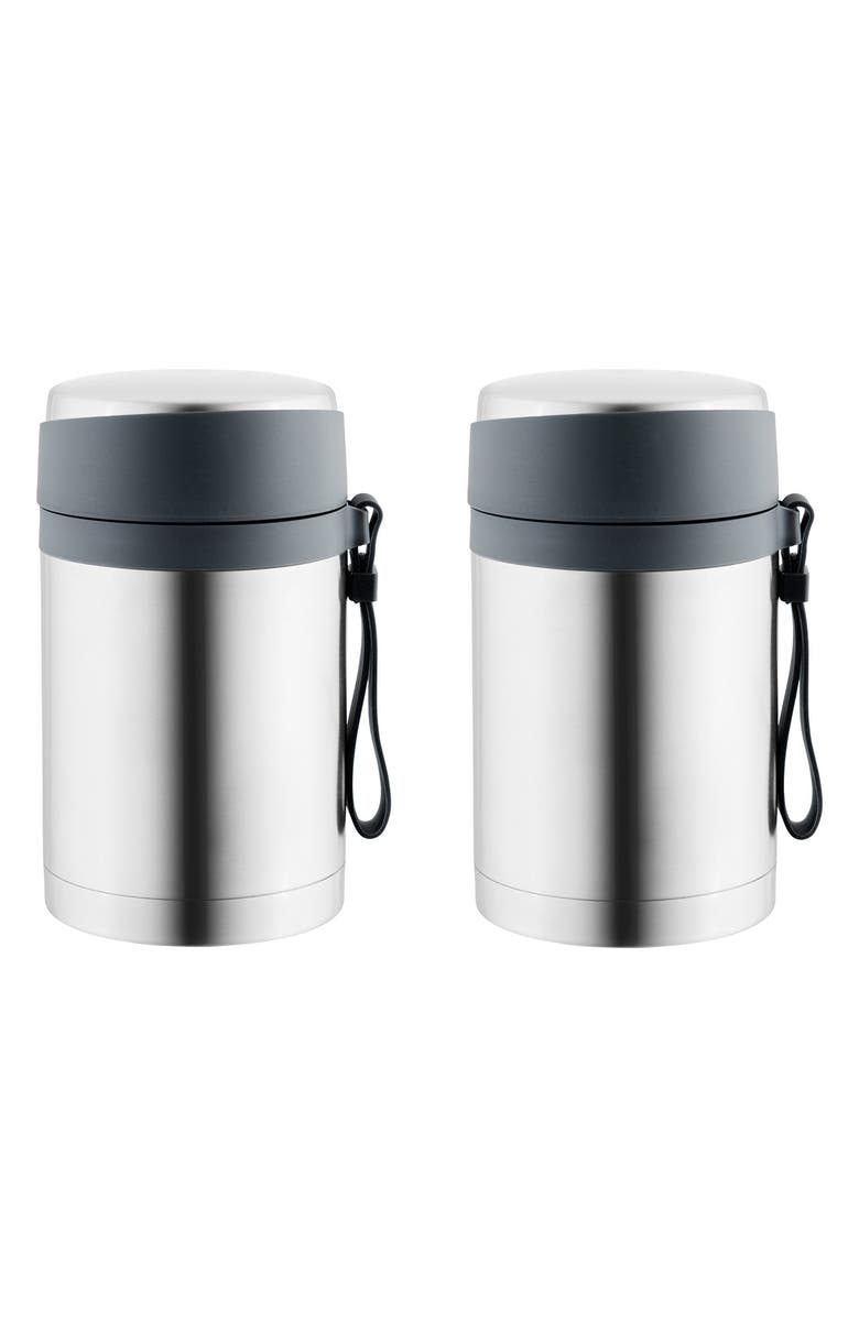 BergHOFF INTERNATIONAL Essentials 0.9 Quart Food Container - Set of 2, Main, color, Black