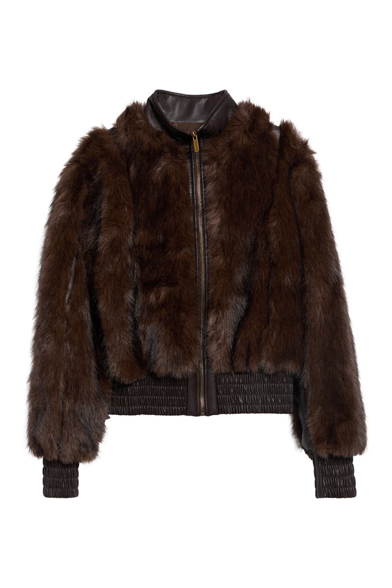 Valiant Faux Fur Jacket, Main, color, BROWN