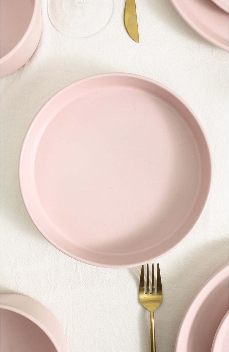 Stone Lain Albie Stoneware 4-Piece Pasta Bowl Set, Alternate, color, Pink