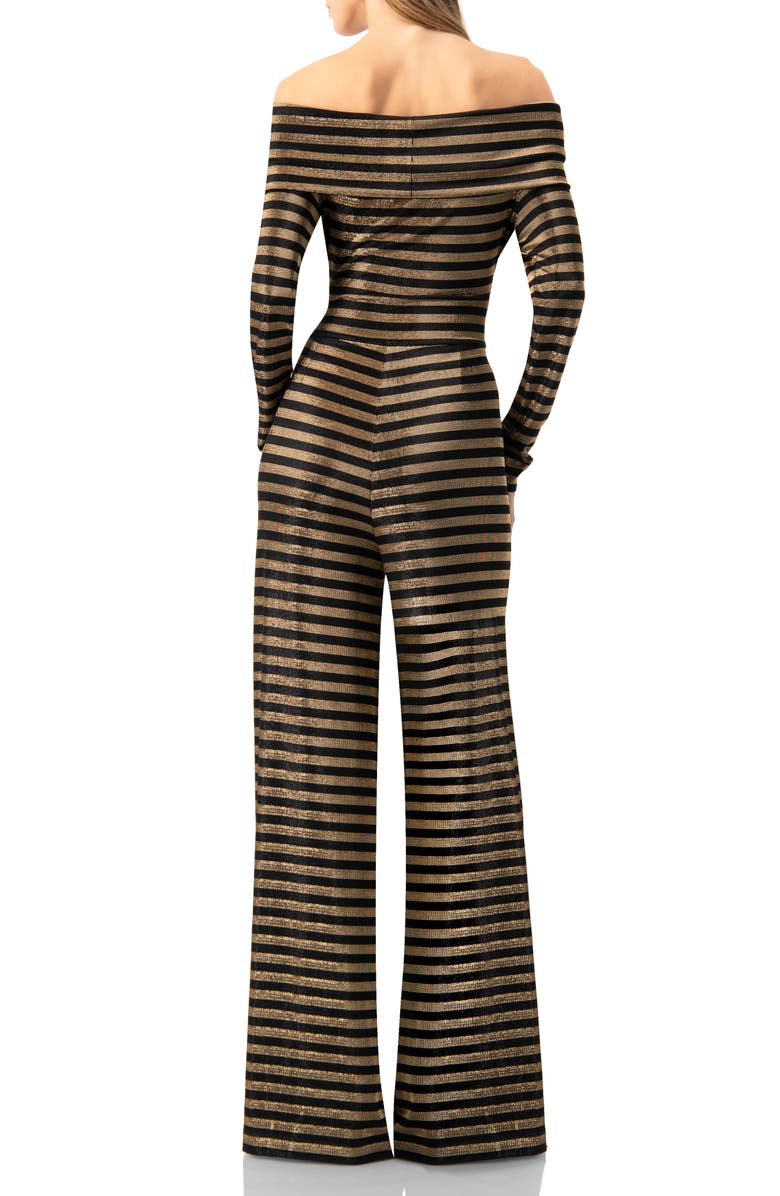 IVONNE Off-Shoulder Bardot Jumpsuit, Alternate, color, Black