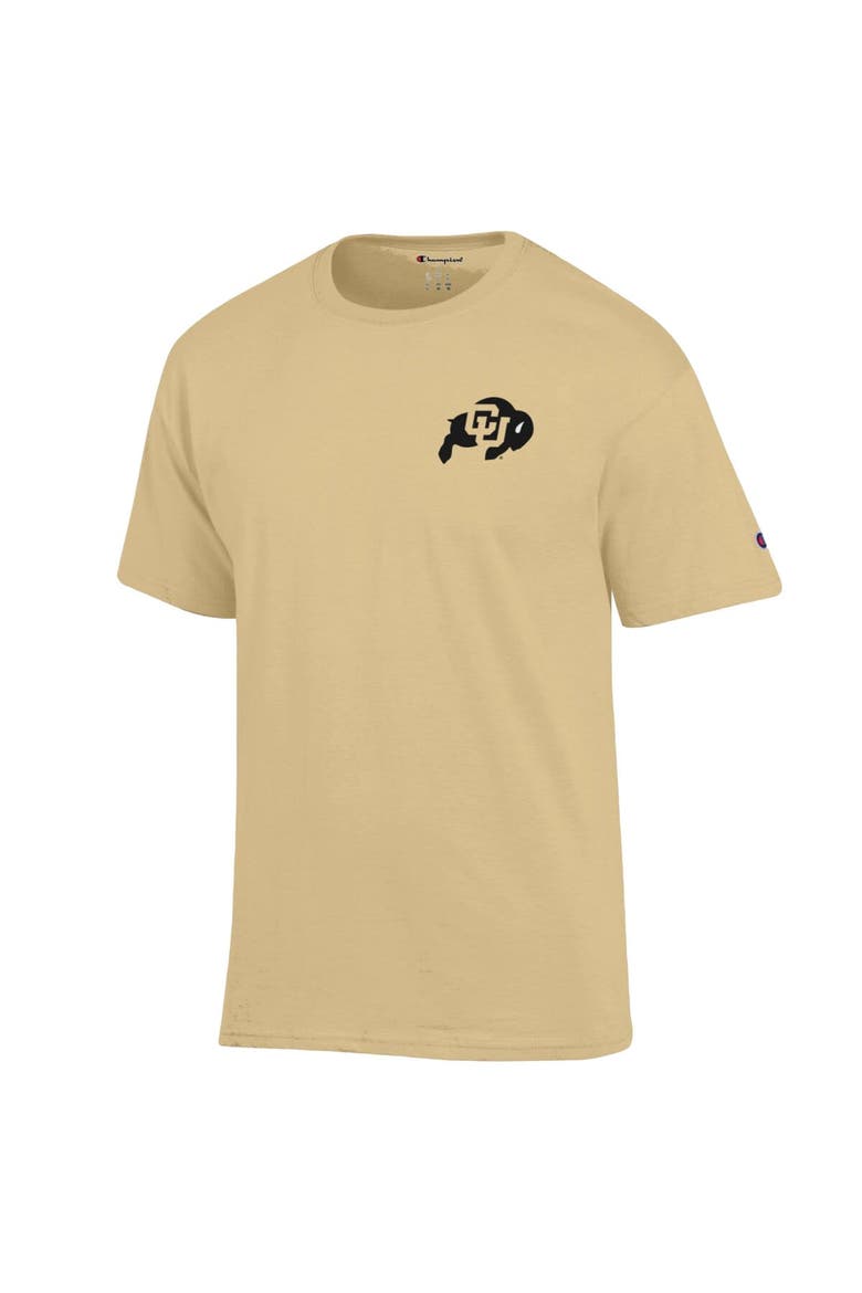 Men's Champion  Gold Colorado Buffaloes Team Stack 2-Hit T-Shirt, Alternate, color, Gold