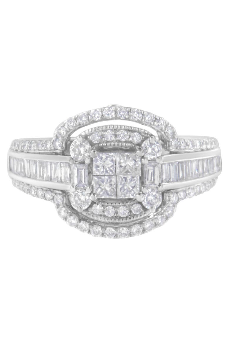 14KT White Gold Diamond Cocktail Ring, Main, color, White Gold