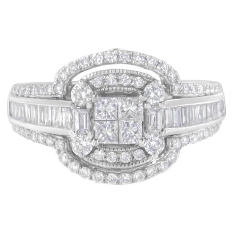 14KT White Gold Diamond Cocktail Ring