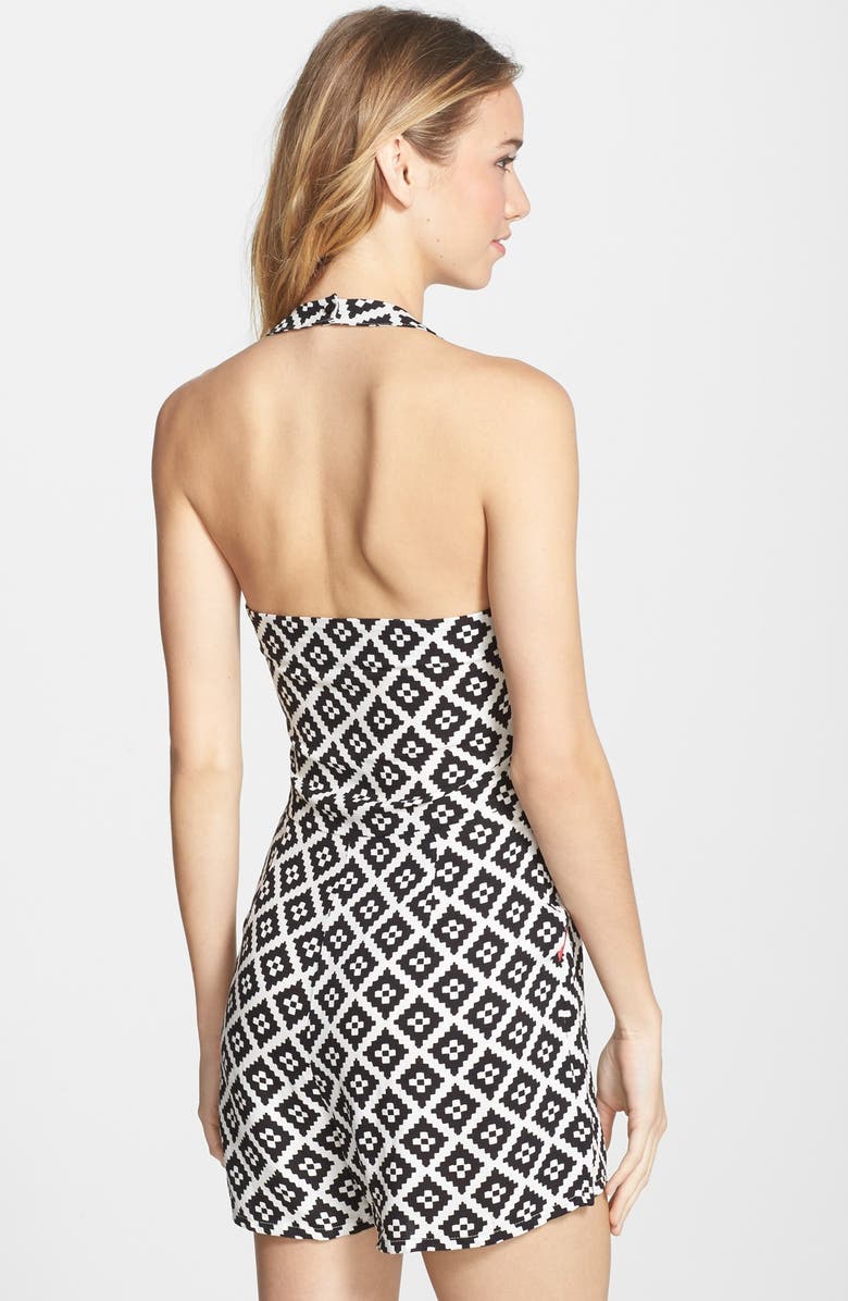 MINKPINK 'Inca Paradise' Print Halter Romper, Alternate, color, 