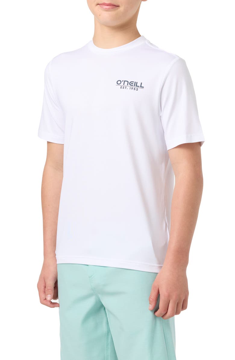 O'Neill Kids' TRVLR UPF Smart Shield Graphic T-Shirt, Alternate, color, White