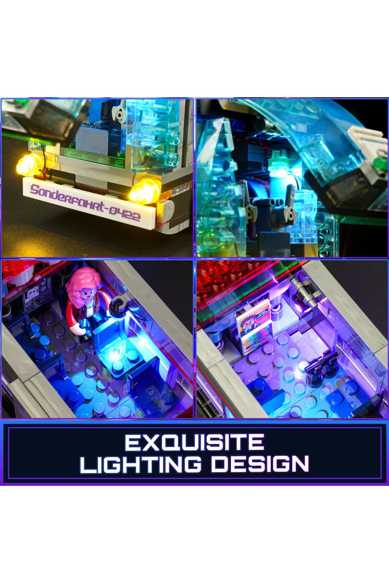 Cyberpunk Future Bus LED Building Set Model CP605B, Alternate, color, Multicolor