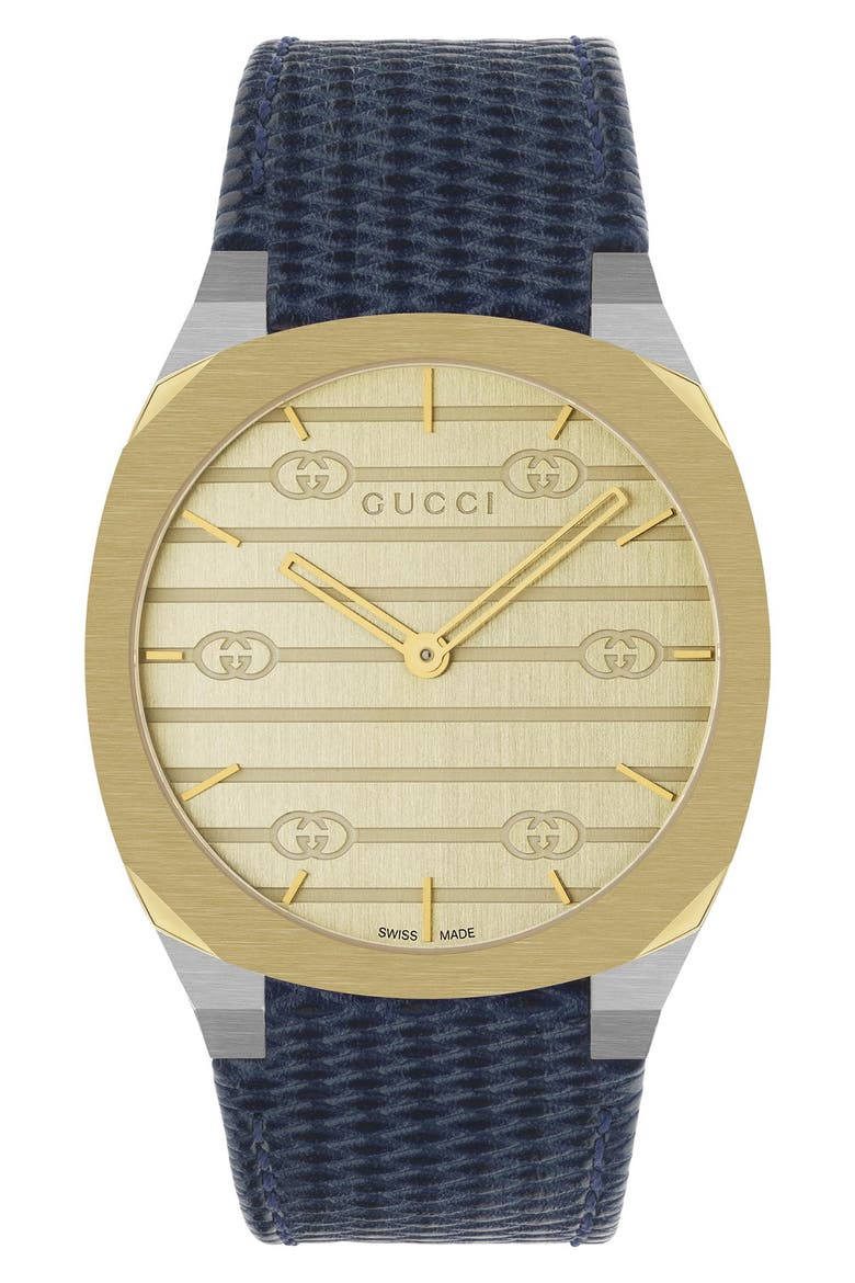 25H Leather Strap Watch Watch, 38mm, Alternate, color, NO COLOR
