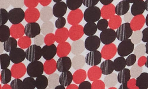 Renee C Dot Print Balloon Sleeve Top In Red