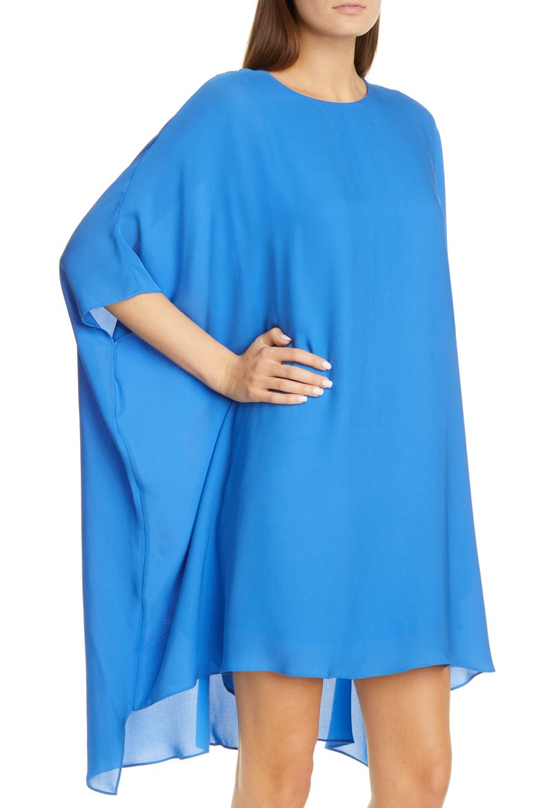 Draped Silk Georgette Dress, Alternate, color, OASIS