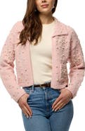 SAACHI Faux Pearl Bead Open Front Cardigan