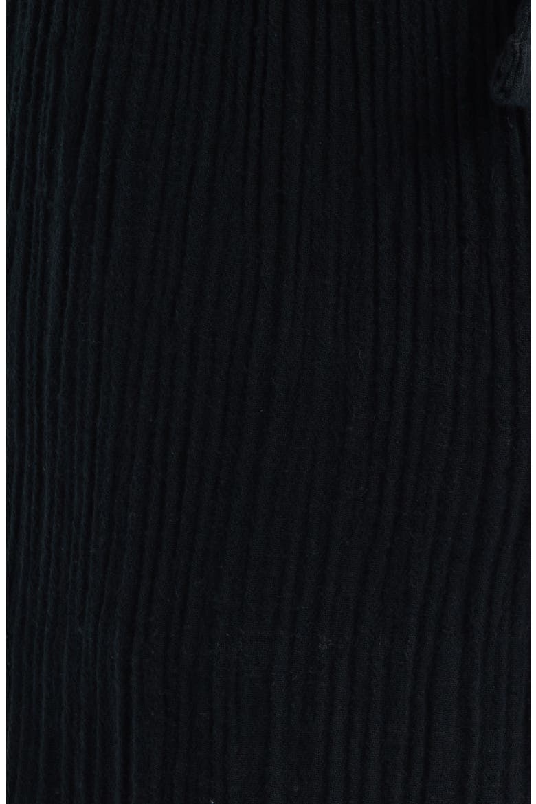 Seaside Cotton Crepe Lounge Shorts, Alternate, color, BLACK