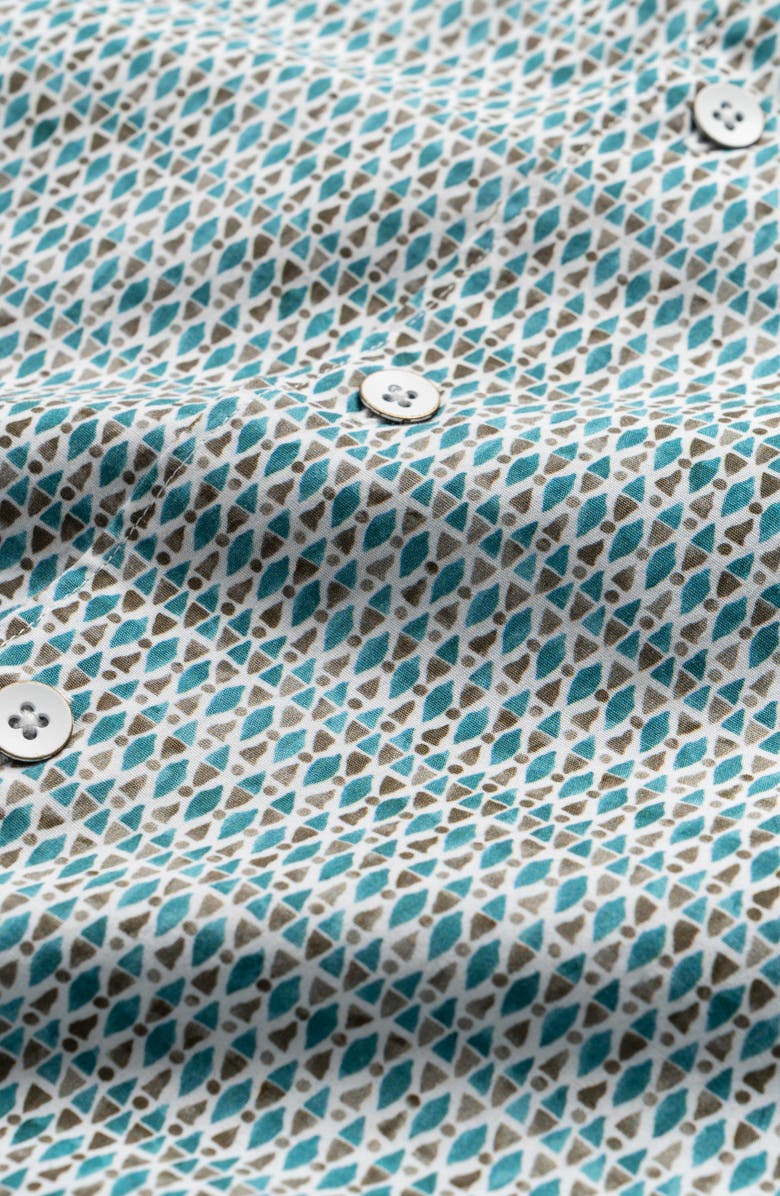 Rodd & Gunn Kirkwood Sports Fit Geo Print Short Sleeve Button-Up Shirt, Alternate, color,
