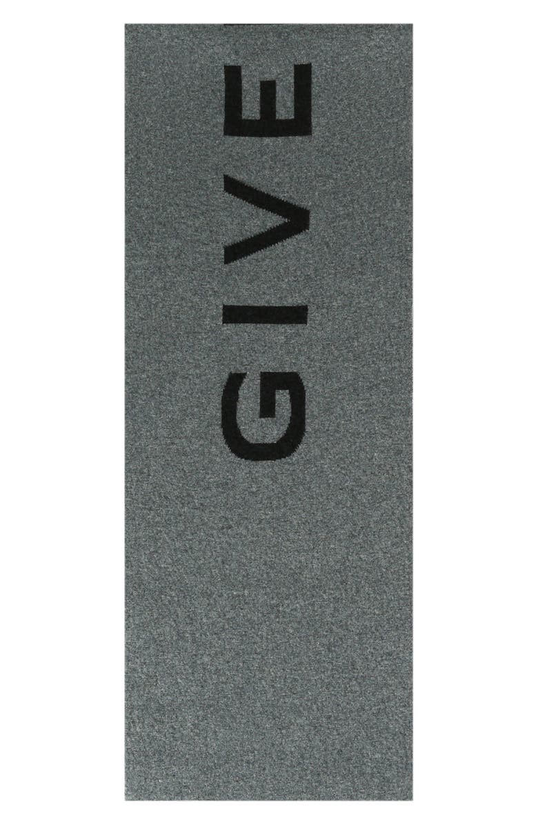 Givenchy Double Face 4G Wool & Cashmere Scarf, Main, color, Grey Multi