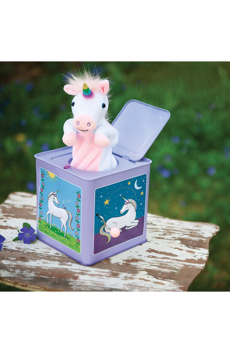 ZZDNU Jack Rabbit Creations Inc. Jack Rabbit Creations Unicorn Jack in The Box Toy, Alternate, color, Multicolored