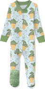 BUTTERBLU Cruz One-Piece Fitted Organic Cotton Footie Pajamas