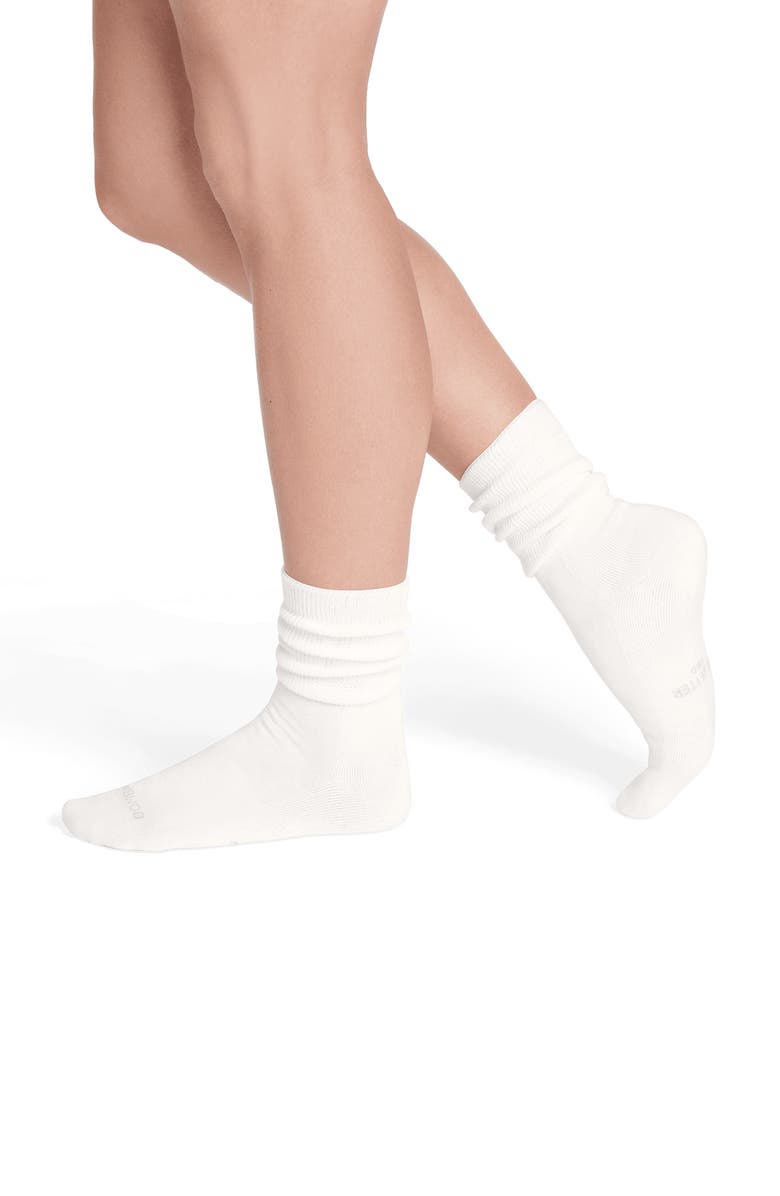 Bombas Ultrastretch Cotton Blend Crew Socks, Main, color, Soft White