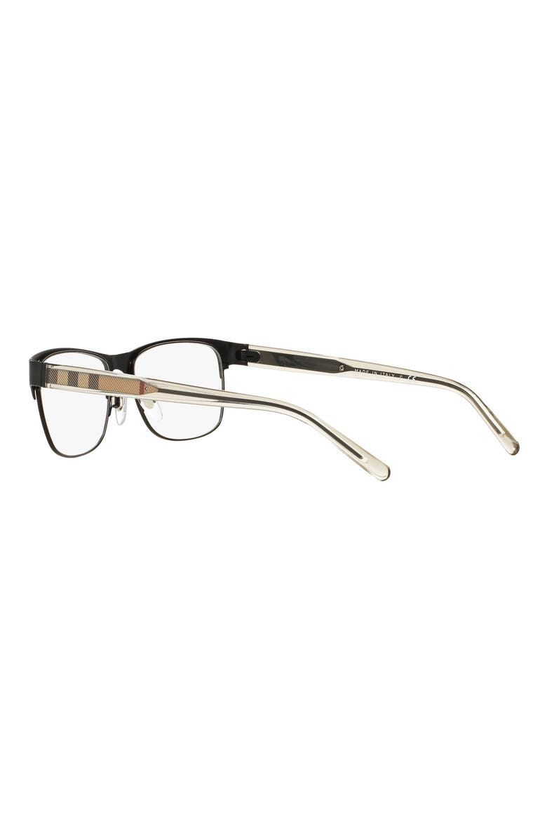 55mm Rectangle Optical Glasses, Alternate, color, MATTE BLACK