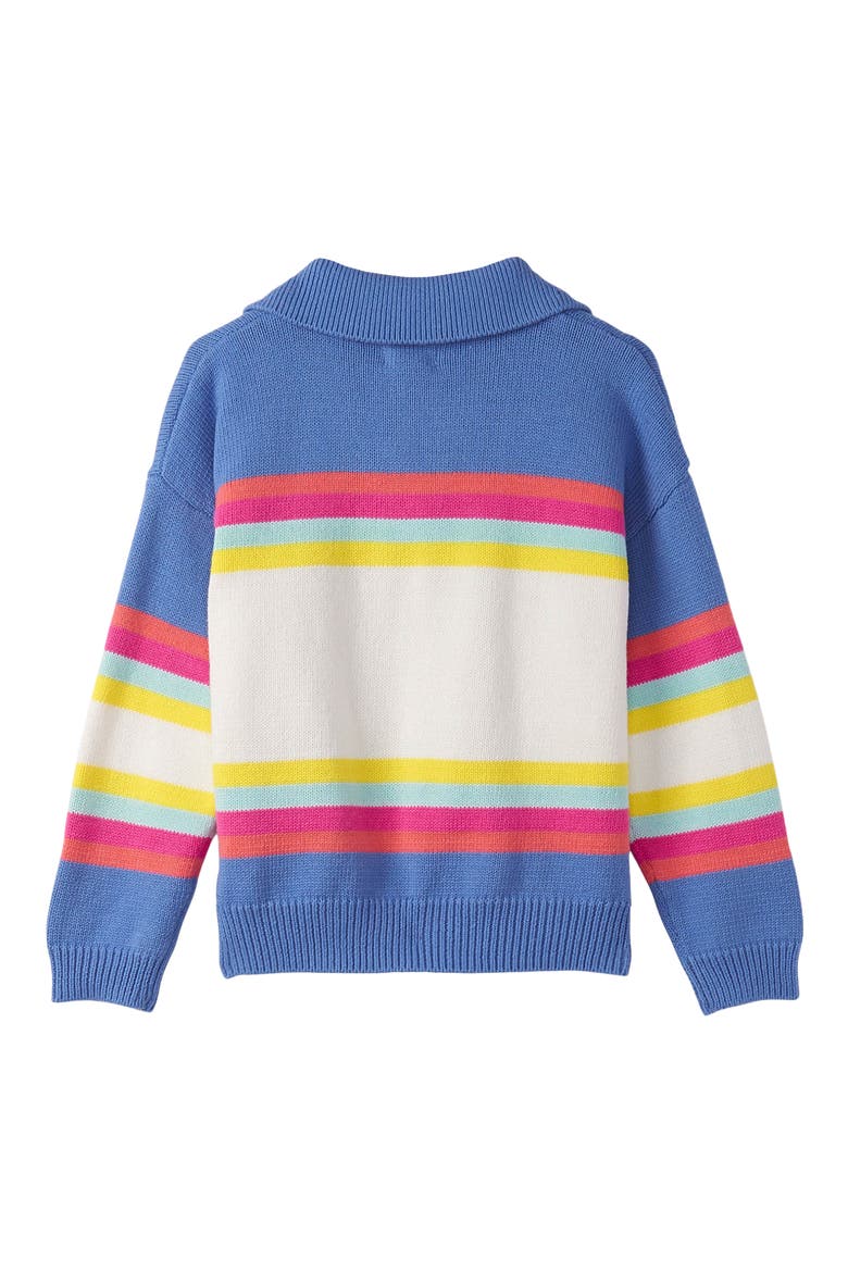 Kids' Royal Colorblock Polo Sweater, Alternate, color, ROYAL BLUE
