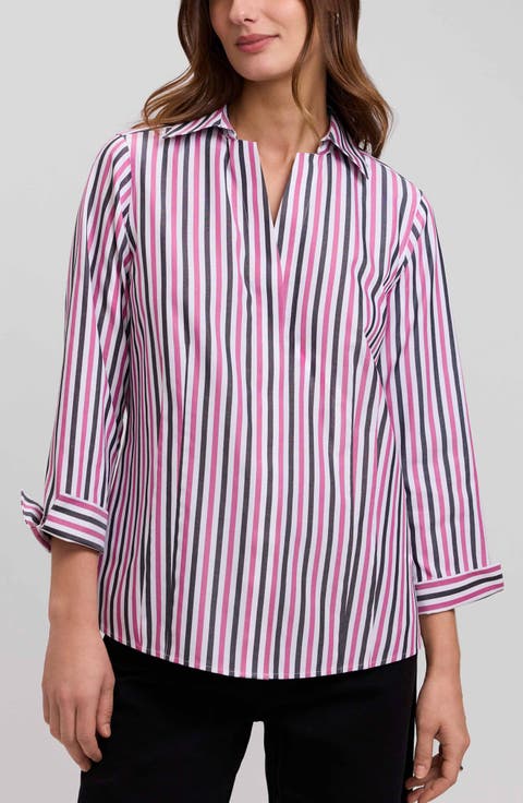 Taylor Stripe Cotton Button-Up Shirt