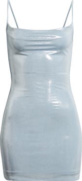 BP. Foil Cowl Neck Mini Slipdress