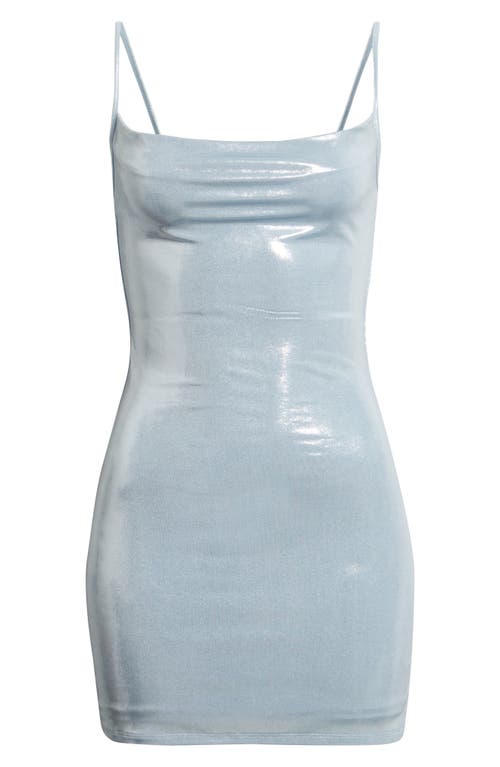 Bp. Foil Cowl Neck Mini Slipdress In Multi