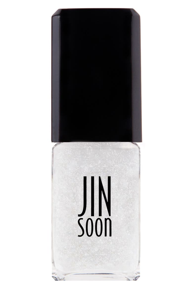 'Polka White' Nail Lacquer, Main, color, POLKA WHITE