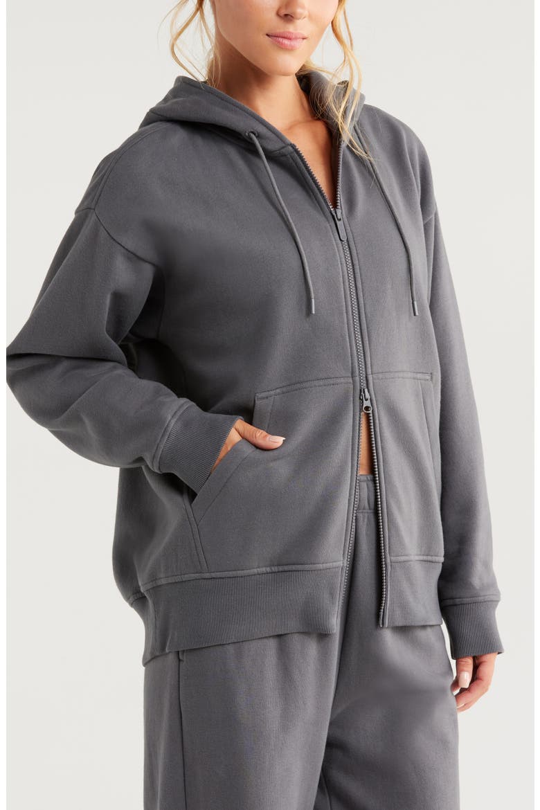 Cloud Fleece Zip Hoodie, Alternate, color, GREY FORGED