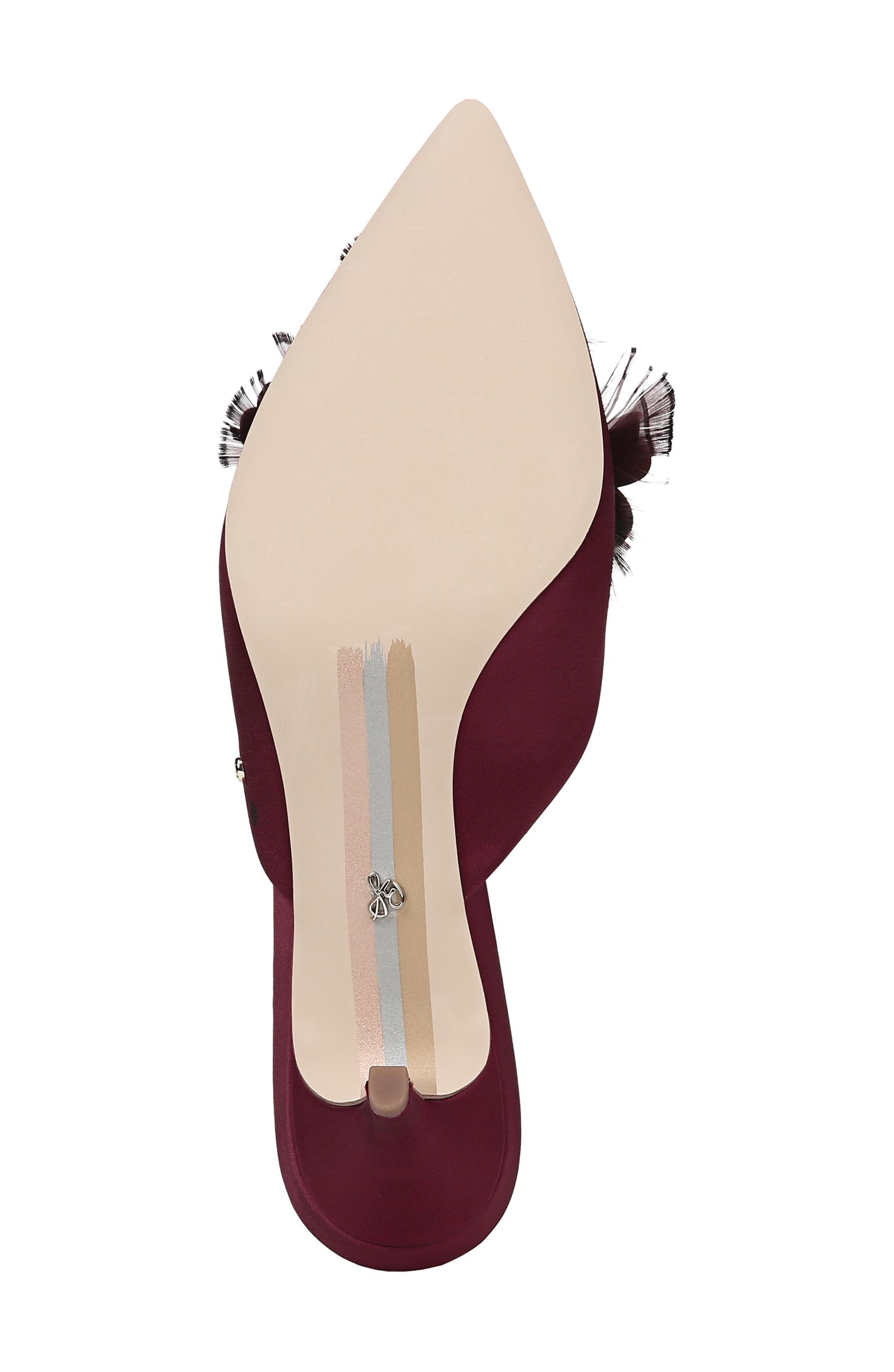 Dorcy Embellished Mule, Alternate, color, BEET RED SATIN