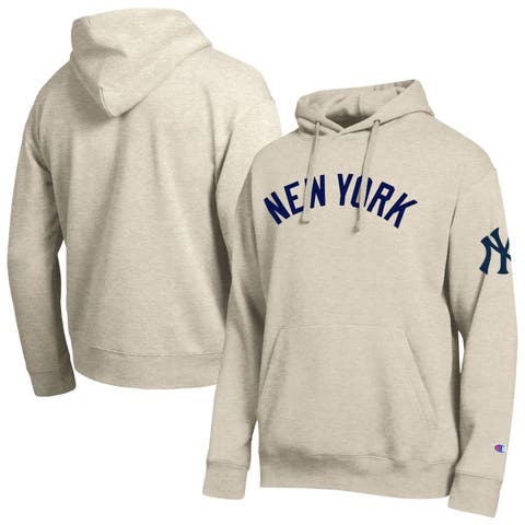 Men's Champion Oatmeal New York Yankees All Star Chenille Hoodie