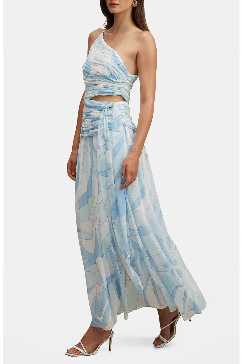 Connie Ruched Asymmetric Dress, Alternate, color, MINT TAVIRA