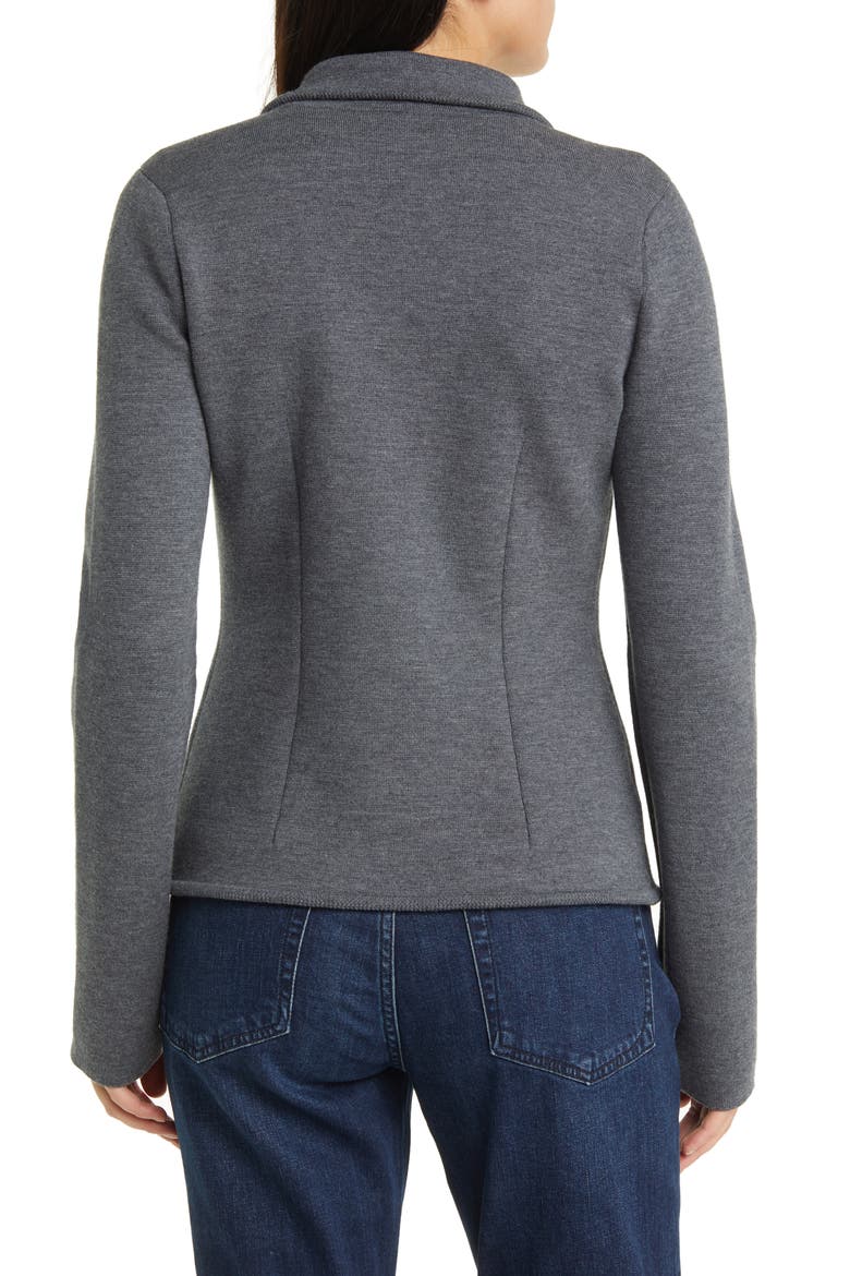 Abigail Merino Wool Blend Blazer, Alternate, color, CHARCOAL