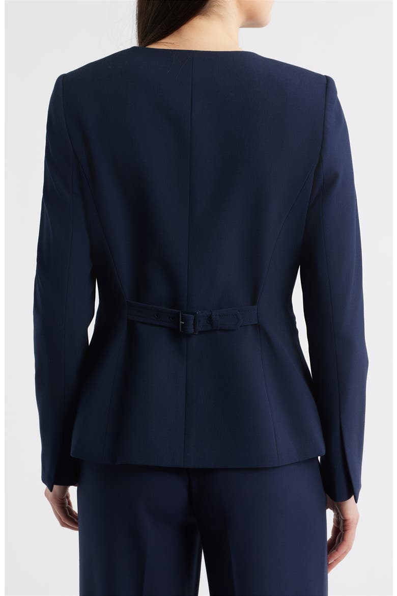 Collarless Jacket, Alternate, color, NEW NAVY