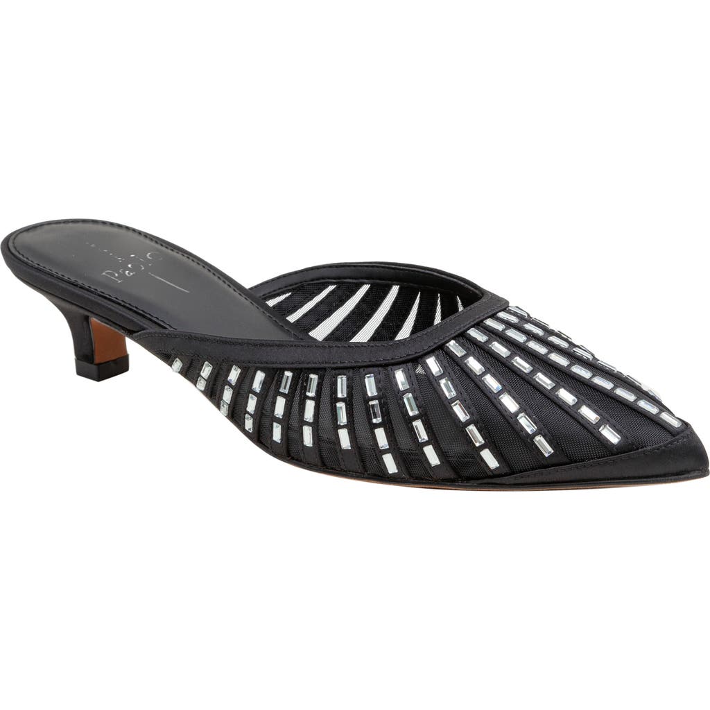 Linea Paolo Inka Pointed Toe Kitten Heel Mule In Black