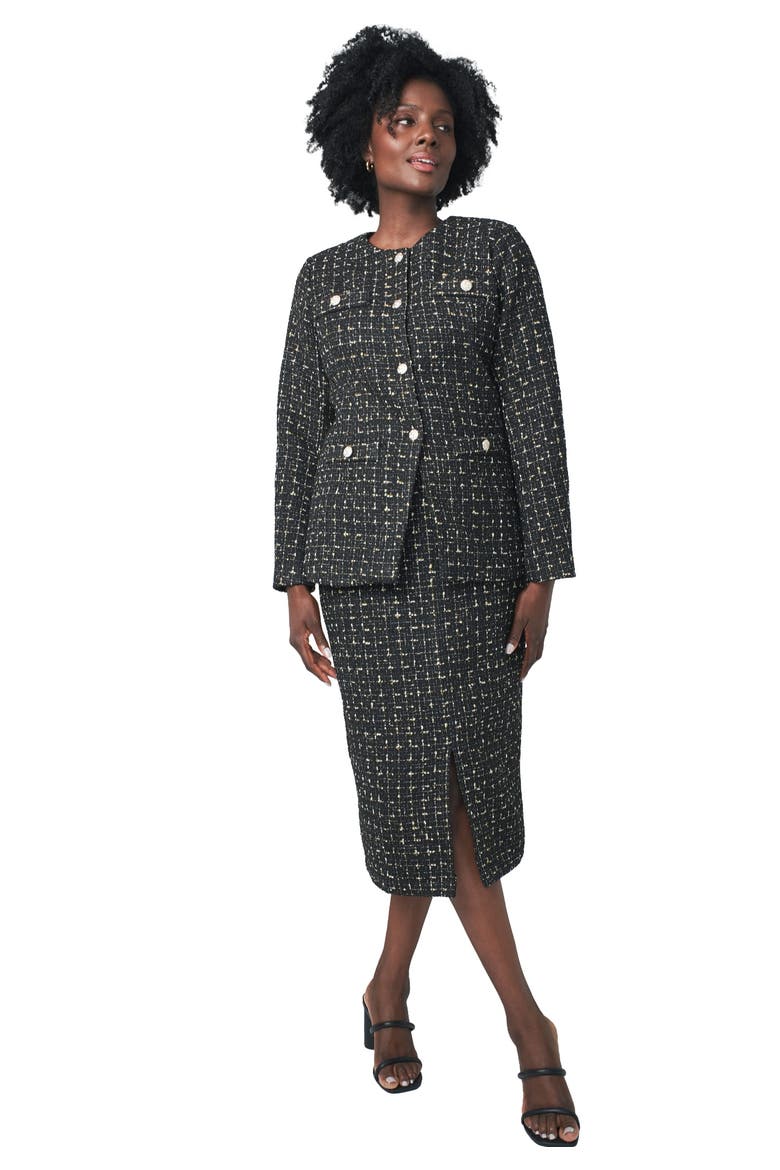 Tweed Skirt Suit, Main, color, TWEED