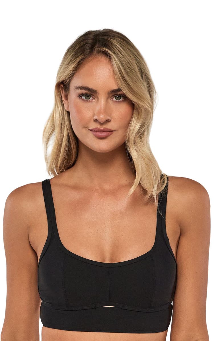 Swim Systems Kaia Bikini Swimsuit Top, Alternate, color, Black