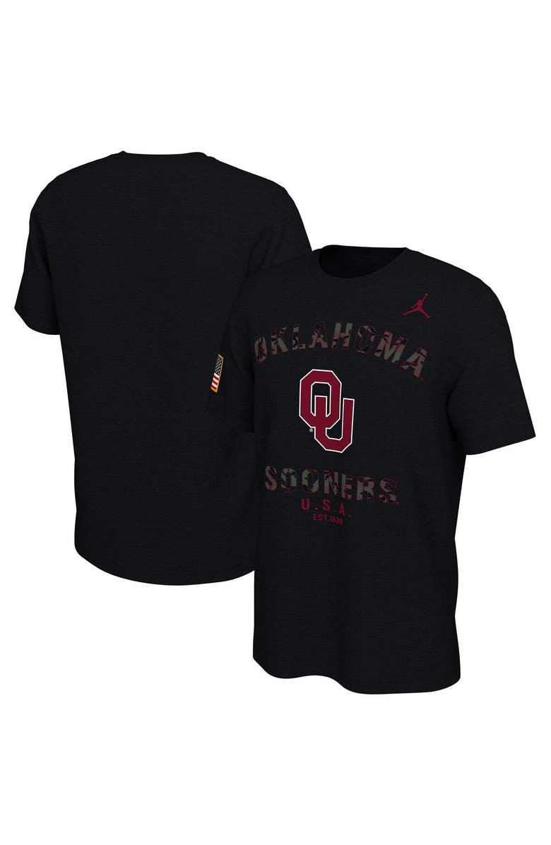 Jordan Brand Men's Jordan Brand Black Oklahoma Sooners Veterans Day T-Shirt, Main, color, 
