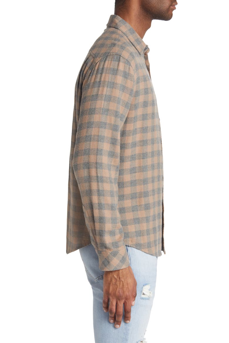 Lennox Relaxed Fit Check Button-Up Shirt, Alternate, color, CHARCOAL MIRE