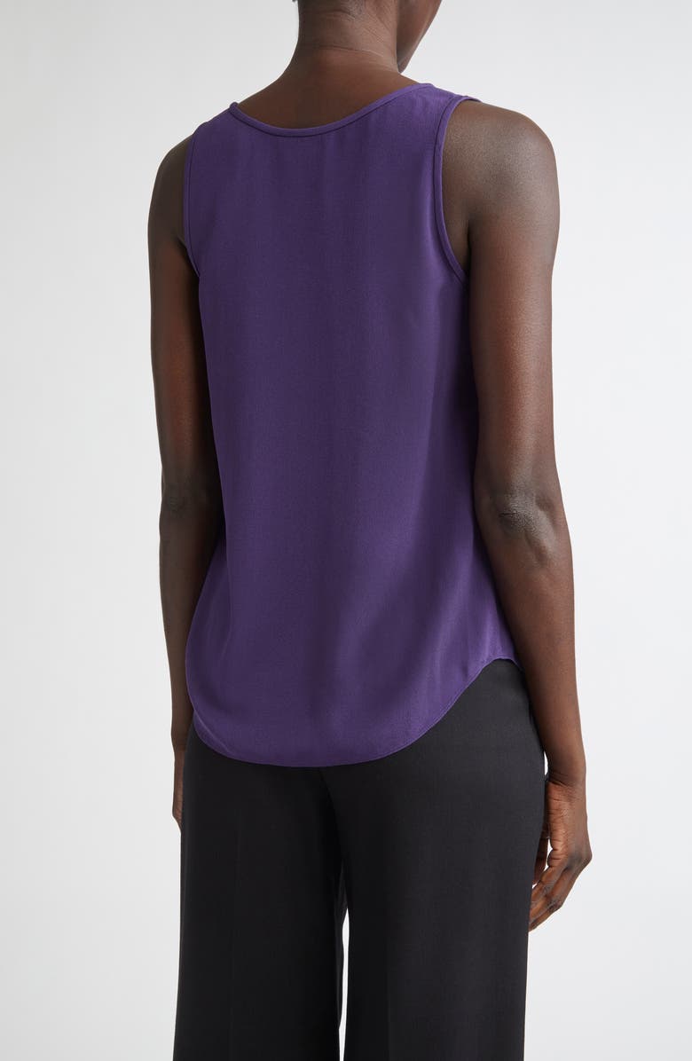 ST. JOHN Silk Crepe Shell, Alternate, color, Deep Purple